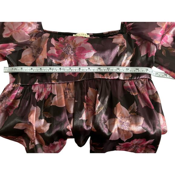 Thirty Thirty Floral Flowy Long Sleeve Top Blouse Size L - Picture 6 of 7